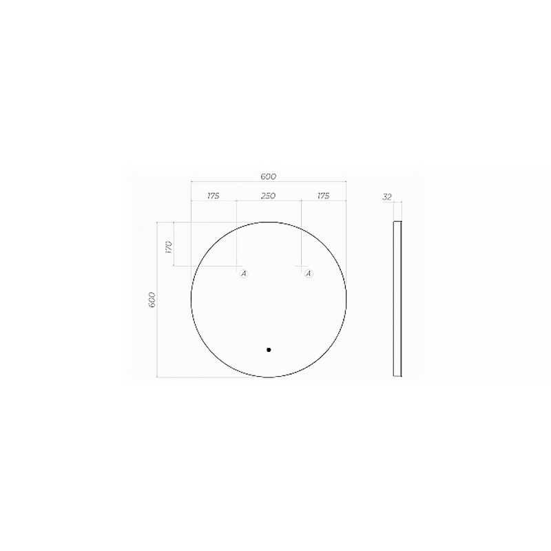 Зеркало Otti Classic 60 с LED подсветкой и сенсором